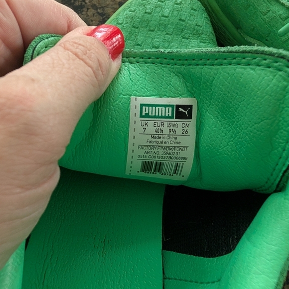 Women's Green Puma Solange Size 9.5 - Picture 5 of 7